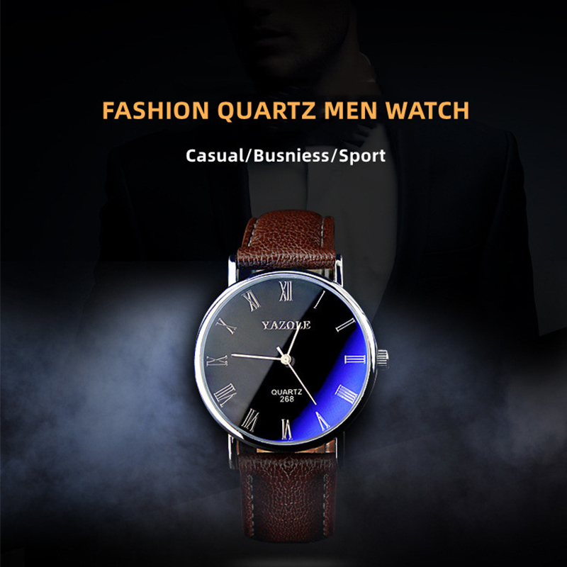 YAZOLE Minimalist Quartz Watch - Leather Watch Band Men recension och pris