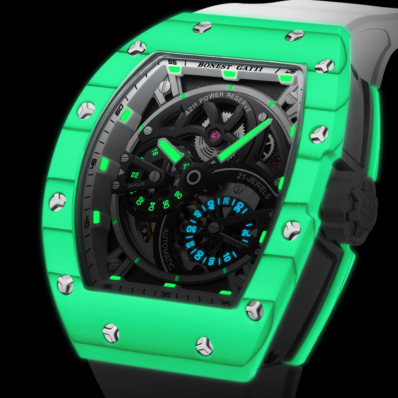 BONEST GATTI Men's Mechanical  - Rubber Strap Diver recension och pris