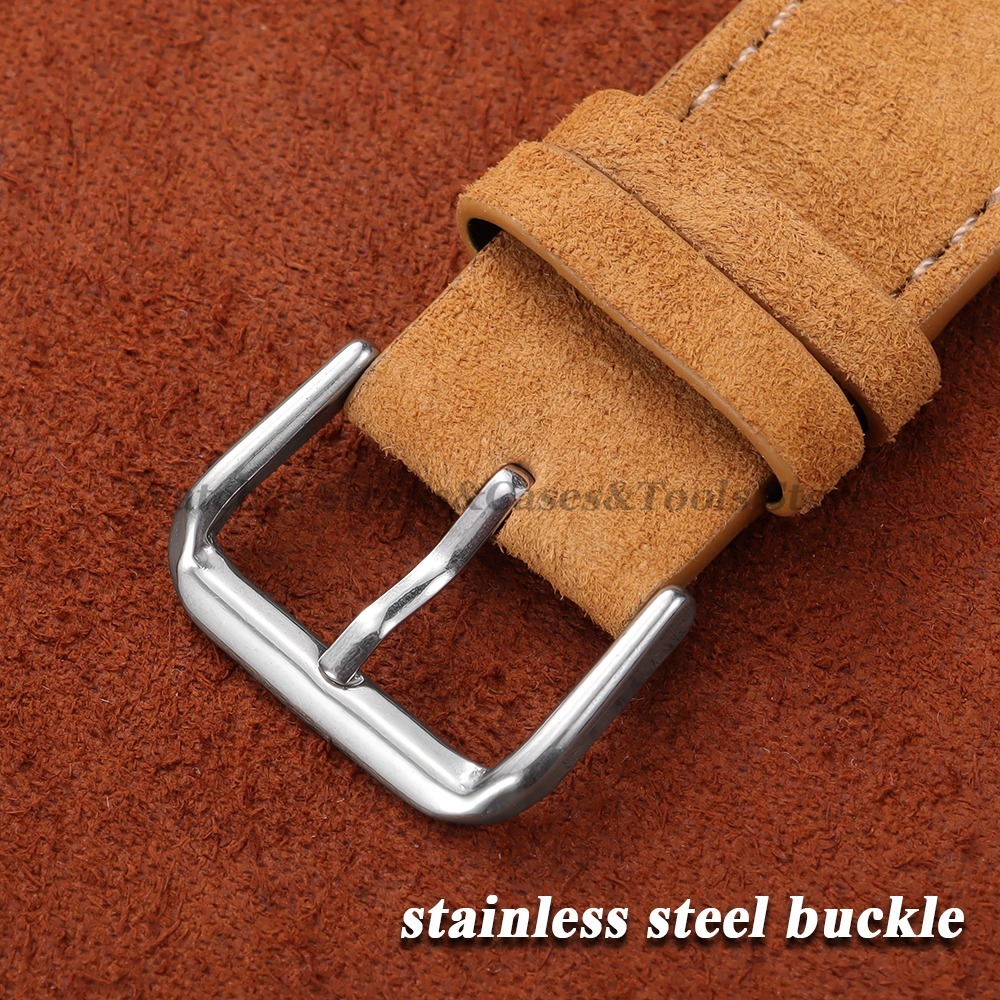 Vintage Suede Cowhide Watch St - Leather Strap Quick Release recension och pris