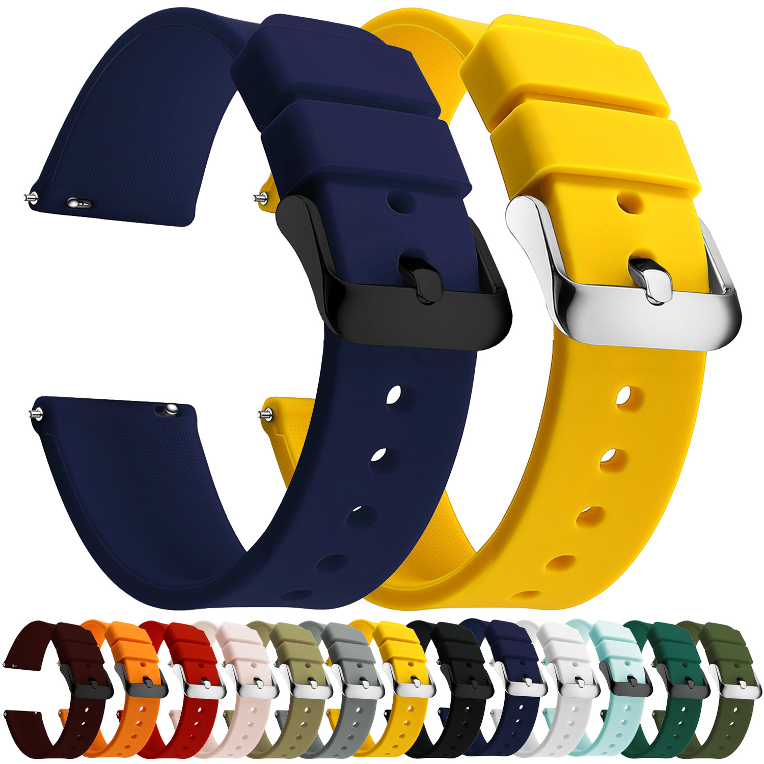 Silicone Watch Bands 14/16/18/ - Rubber Strap Diver recension och pris